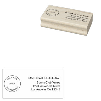 Custom Logo Basketball Club Return Name Address Rubber Stamp