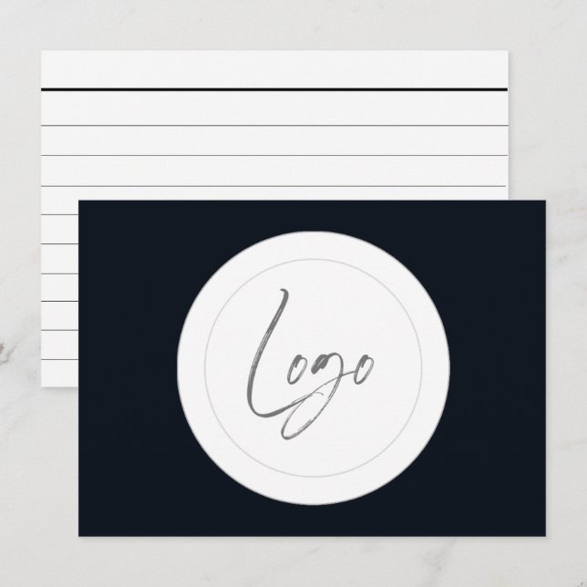custom logo black & white cue cards (Front/Back)