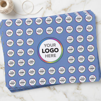 Custom Logo Blue Branding - Packaging Supplies - Tissue Paper