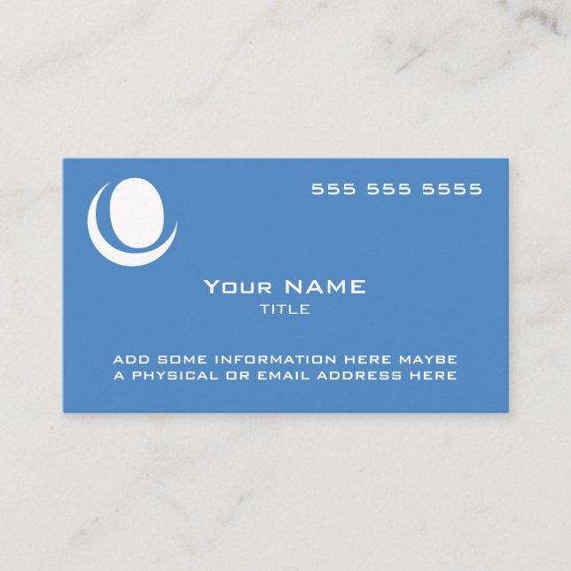 Custom Logo Blue Business Card (Front)