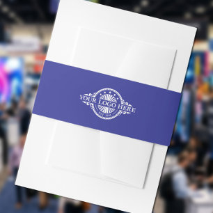 Custom Logo Blue Invitation Belly Band