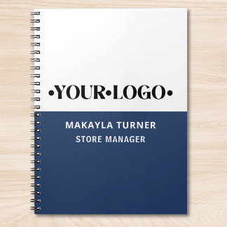 Custom Logo Blue Notebook