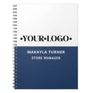 Custom Logo Blue Notebook