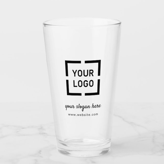 Custom Logo branded promotional Glass (Front)