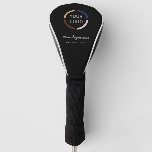 Custom logo branded promotional golf head cover (Front)