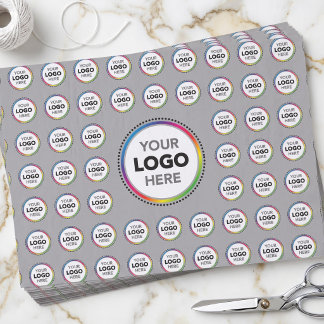 Custom Logo Branding - Packaging Supplies - Grey Tissue Paper