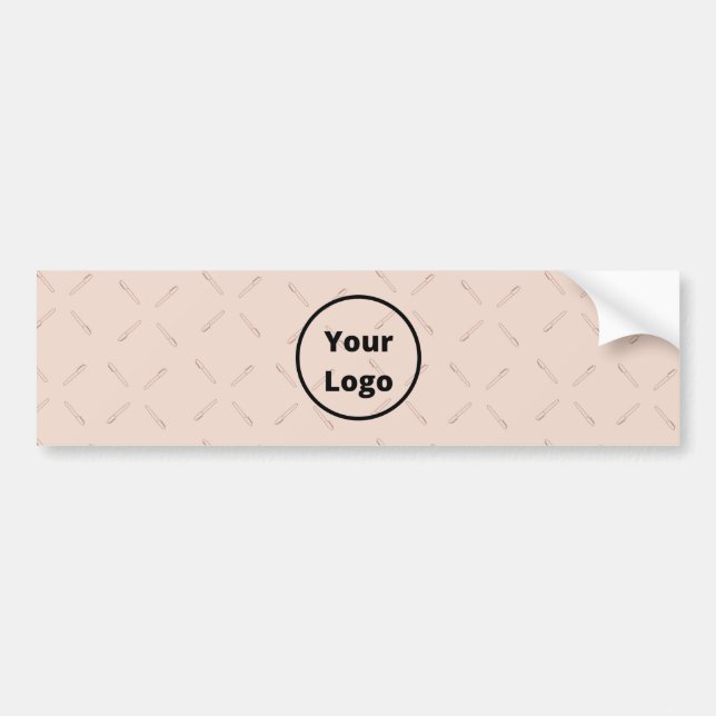 Custom logo brown pen  pattern bumper sticker (Front)