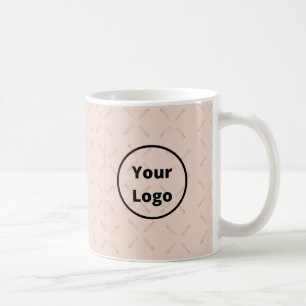 Custom logo brown pen pattern coffee mug