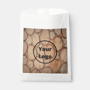 Custom logo brown tree logs favour bags