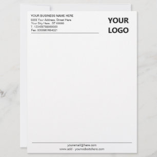 Custom Logo Business Address Office Personalised Letterhead