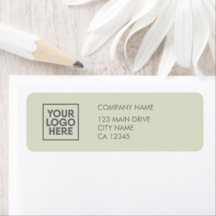 Custom Logo Business Black Return Address Label
