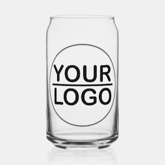 Custom logo business can glass