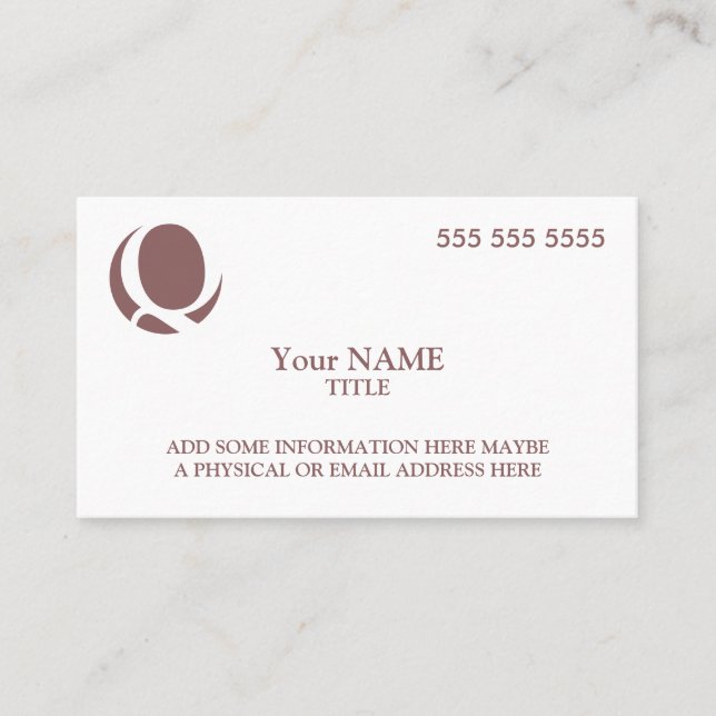 Custom Logo Business Card (Front)