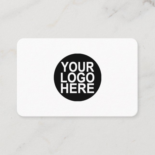 Custom logo business cards - any colour background (Front)