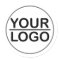 Custom logo business classic round sticker