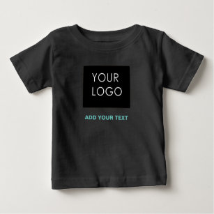 Custom Logo Business Company Black Baby T-Shirt