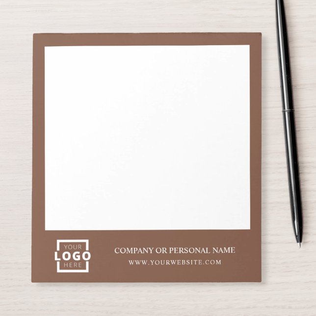 Custom Logo Business Company Branded Gift Brown Notepad (Creator Uploaded)