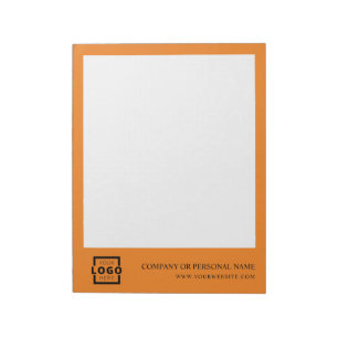 Custom Logo Business Company Branded Gift Orange Notepad