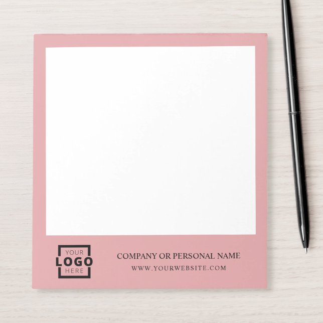Custom Logo Business Company Branded Gift Pink Notepad (Creator Uploaded)