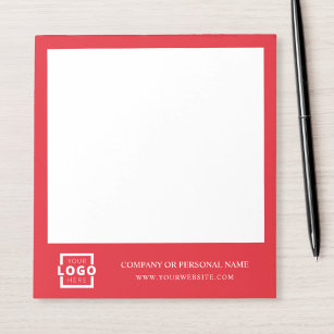 Custom Logo Business Company Branded Gift Red Notepad