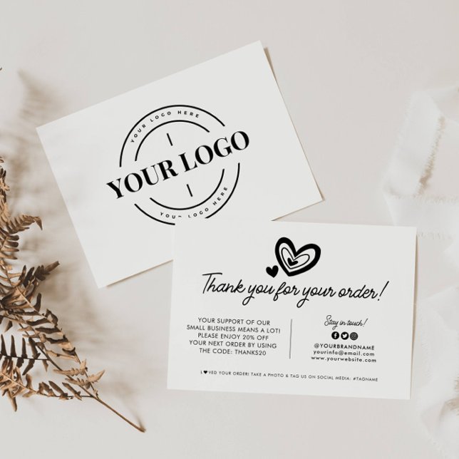 Custom Logo Business Company Branded Package Order Thank You Card (Creator Uploaded)