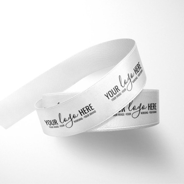 Custom Logo Business Company Branded Packaging Satin Ribbon (Creator Uploaded)