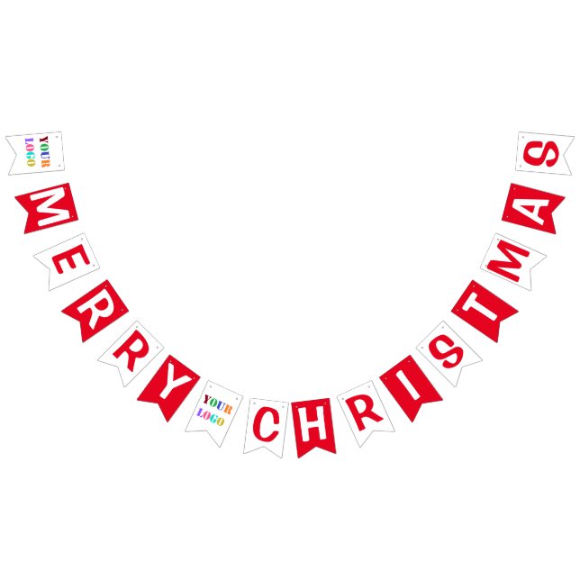Custom Logo Business Company Christmas Party Bunting (All)