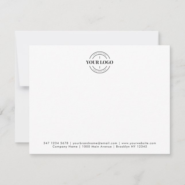Custom Logo Business Company Corporate Minimalist Card (Front)