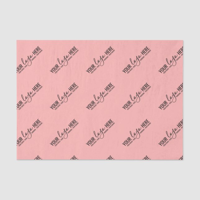 Custom Logo Business Company Packaging Light Red Tissue Paper (Front)