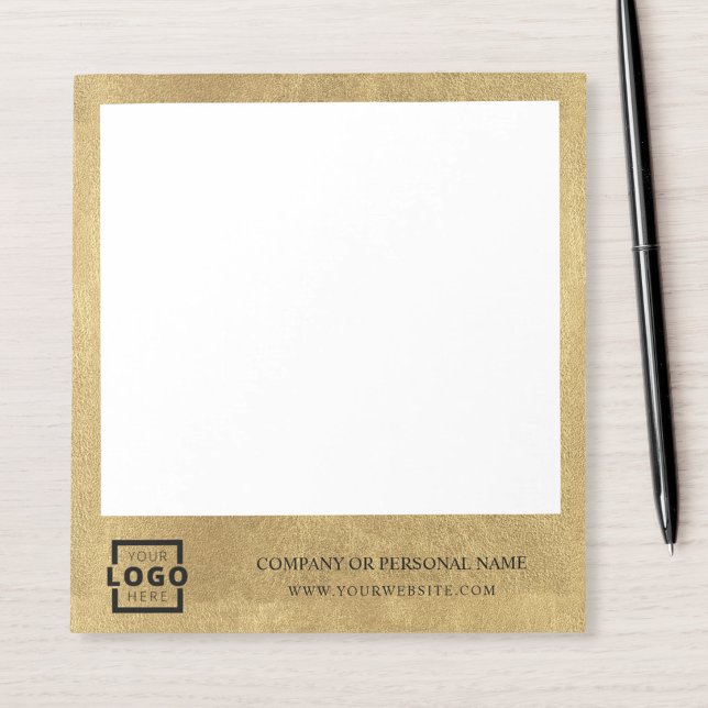 Custom Logo Business Company Promotional Gift Gold Notepad (Creator Uploaded)