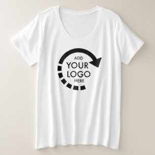 Custom Logo Business Company Staff Plus Size T-Shirt