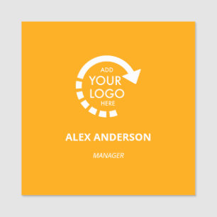 Custom Logo Business Company Staff   Retro Gold Name Tag