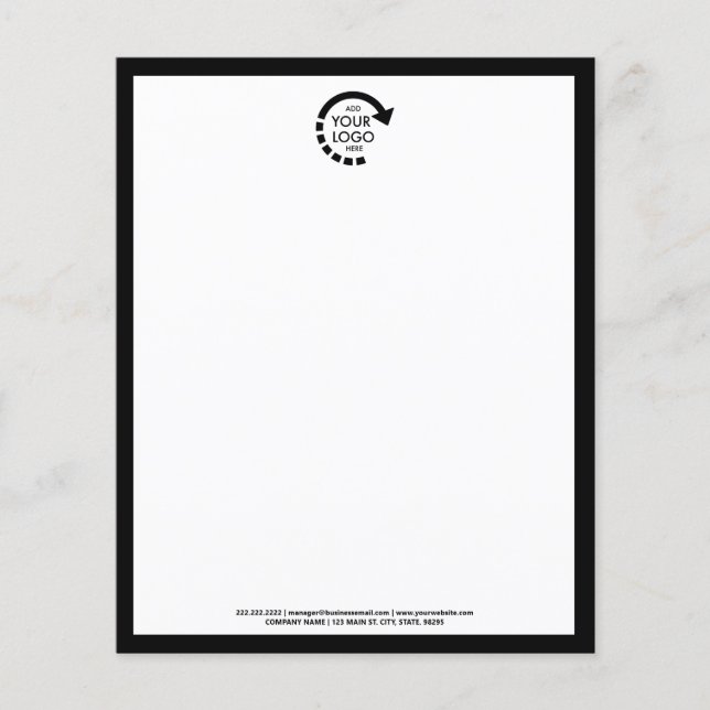 Custom Logo Business Corporate | Modern Black (Front)