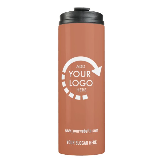 Custom logo business corporate | Terracotta Thermal Tumbler (Front)