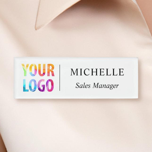Custom Logo Business Employee Staff Name Name Tag (Creator Uploaded)