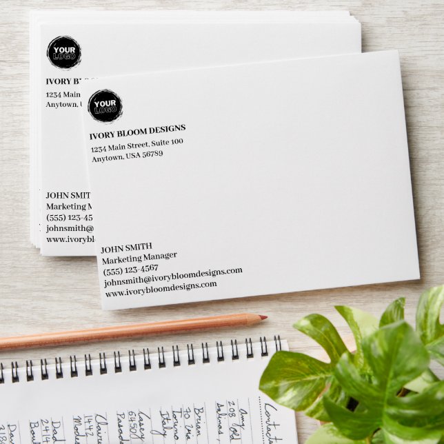 Custom Logo Business  Envelope (Stacked)