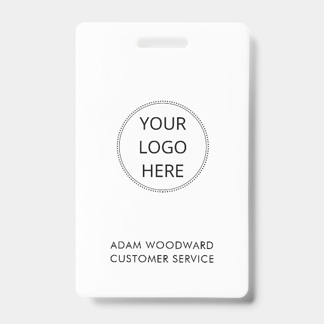 Custom Logo Business ID Staff Employee Badge (Front)