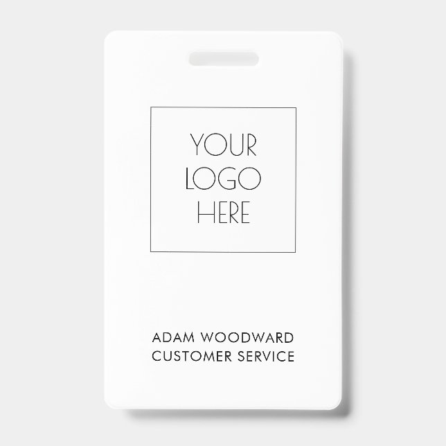 Custom Logo Business ID Staff Employee Badge (Front)