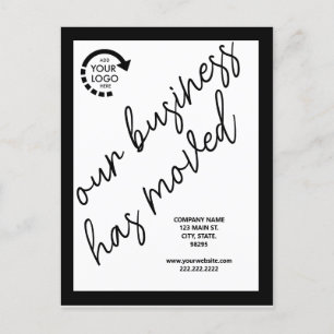 Custom Logo Business Moving Announcement Address Postcard