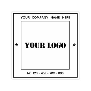 Custom Logo Business Name Phone Info Stamp