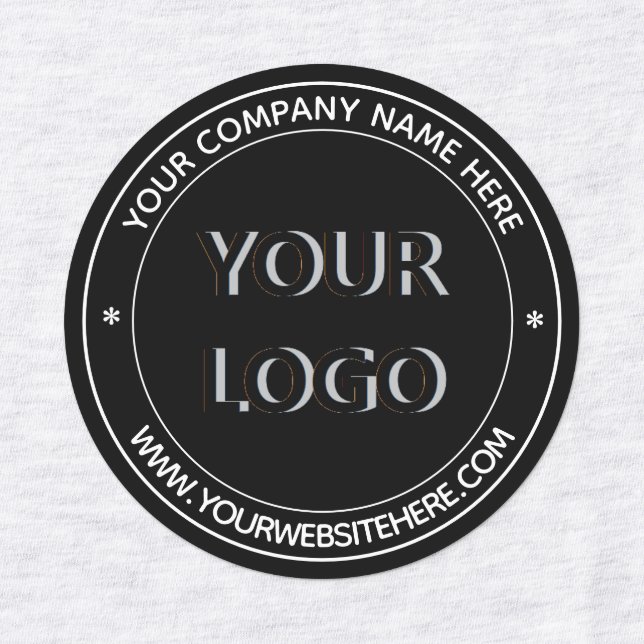 Custom Logo Business Name Website Stamp Labels (Design 1)