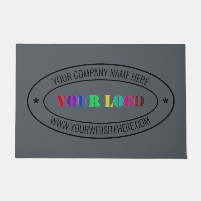 Custom Logo Business Office Personalised Doormat (Front)