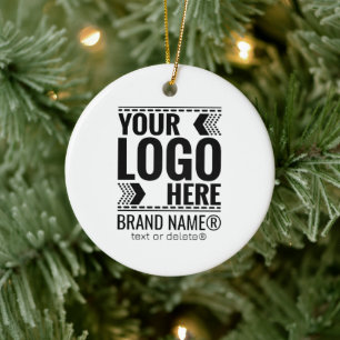 Custom Logo, Business or Brand Logo Personalized  Ceramic Tree Decoration