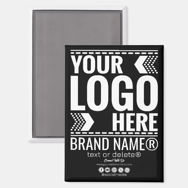 Custom Logo, Business or Brand Logo Personalized  Magnet (Front/Back)
