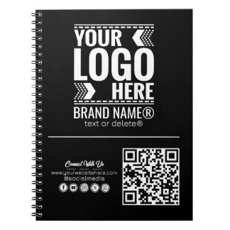 Custom Logo, Business or Brand Logo Personalized  Notebook