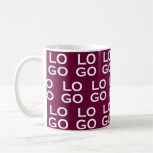 Custom Logo Business or Company on Burgundy Coffee Mug
