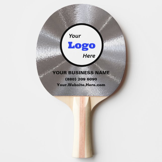 Custom Logo Business Paddle Template Silver (Front)