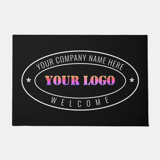 Custom Logo Business Personalised Office - Welcome Doormat (Front)