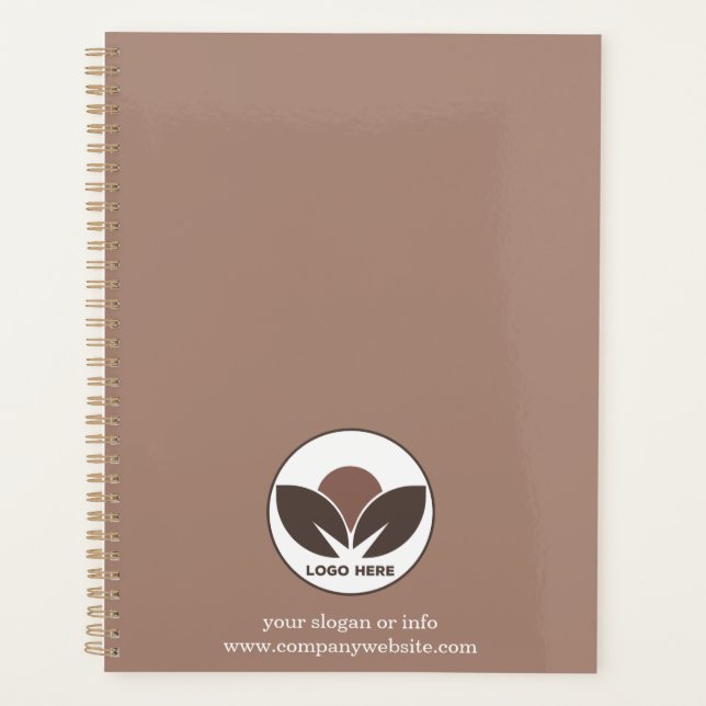 Custom Logo Business Planner | Mocha Mousse (Front)
