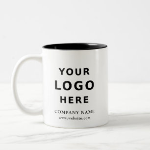 Custom Logo Business Promo Modern Simple Swag Two-Tone Coffee Mug